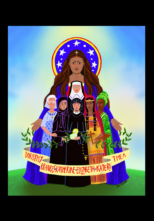 Holy Card - Mary, Patroness of America by M. McGrath