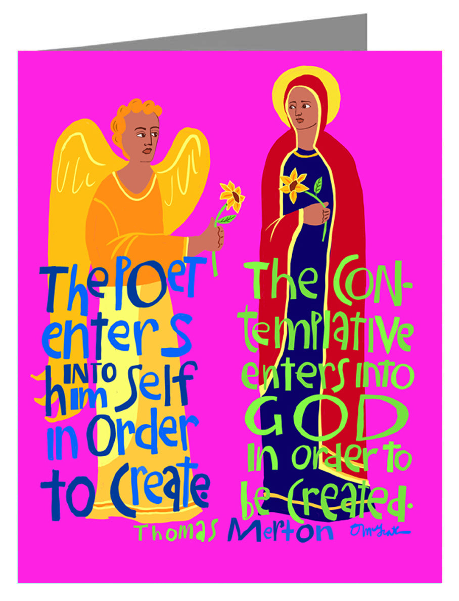 Poet and the Contemplative - Custom Text Note Card