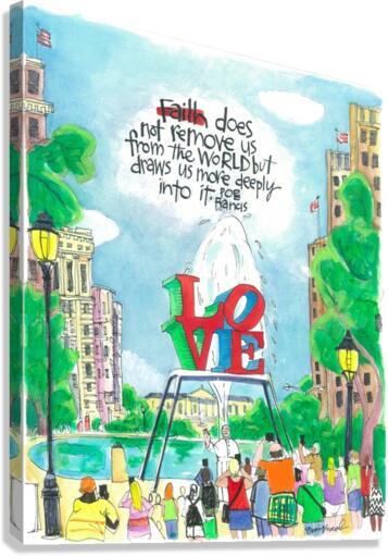 Canvas Print - Pope Francis: Philly Love by Br. Mickey McGrath, OSFS - Trinity Stores