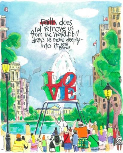 Metal Print - Pope Francis: Philly Love by Br. Mickey McGrath, OSFS - Trinity Stores