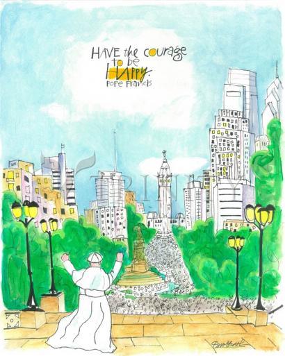 Acrylic Print - Pope Francis: Philly Museum by Br. Mickey McGrath, OSFS - Trinity Stores