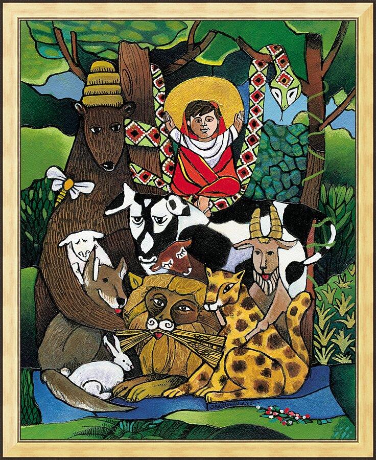 Wall Frame Gold - Prince of Peace by Br. Mickey McGrath, OSFS - Trinity Stores