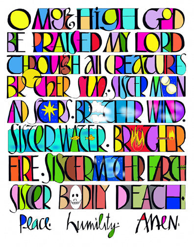 Wall Frame Black, Matted - All Creatures Praise the Lord by M. McGrath