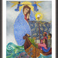Wall Frame Espresso, Matted - Mary, Queen of the Apostles by Br. Mickey McGrath, OSFS - Trinity Stores