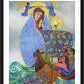 Wall Frame Black, Matted - Mary, Queen of the Apostles by Br. Mickey McGrath, OSFS - Trinity Stores
