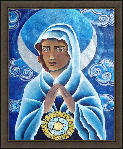 Wall Frame Espresso - Mary, Queen of the Prophets by Br. Mickey McGrath, OSFS - Trinity Stores