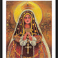 Wall Frame Black, Matted - Mary, Queen of the Rosary by Br. Mickey McGrath, OSFS - Trinity Stores