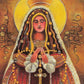 Wall Frame Gold, Matted - Mary, Queen of the Rosary by Br. Mickey McGrath, OSFS - Trinity Stores