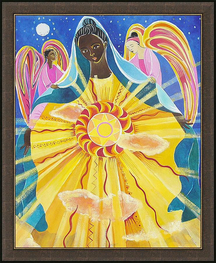 Wall Frame Espresso - Mary, Queen of the Universe by Br. Mickey McGrath, OSFS - Trinity Stores