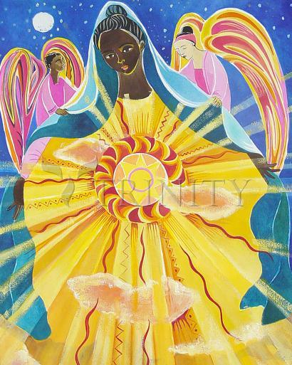 Wall Frame Espresso, Matted - Mary, Queen of the Universe by Br. Mickey McGrath, OSFS - Trinity Stores