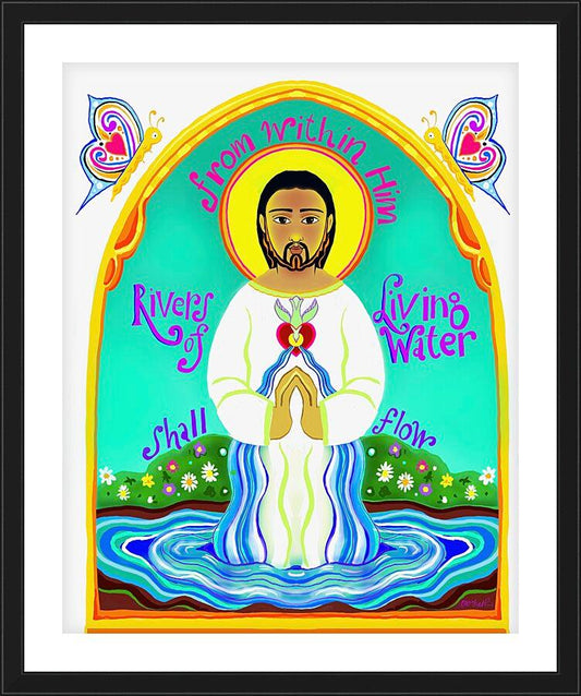 Wall Frame Black, Matted - Rivers of Living Water by Br. Mickey McGrath, OSFS - Trinity Stores