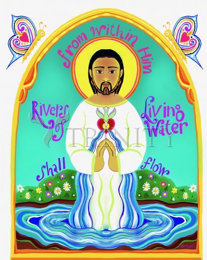 Wall Frame Black, Matted - Rivers of Living Water by Br. Mickey McGrath, OSFS - Trinity Stores