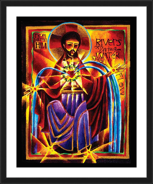 Wall Frame Black, Matted - Rivers of Living Water by Br. Mickey McGrath, OSFS - Trinity Stores