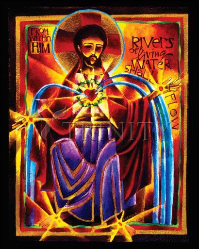 Wall Frame Espresso, Matted - Rivers of Living Water by Br. Mickey McGrath, OSFS - Trinity Stores