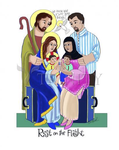 Acrylic Print - Rest on the Flight by Br. Mickey McGrath, OSFS - Trinity Stores