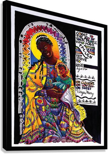 Canvas Print - Salamu Maria 'Hail Mary' in Swahili by Br. Mickey McGrath, OSFS - Trinity Stores