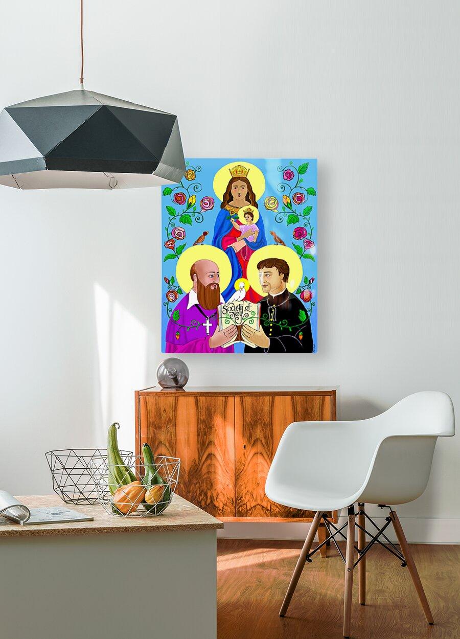 Metal Print - Sts. Francis de Sales and John Bosco by Br. Mickey McGrath, OSFS - Trinity Stores