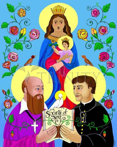 Canvas Print - Sts. Francis de Sales and John Bosco by Br. Mickey McGrath, OSFS - Trinity Stores