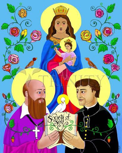 Acrylic Print - Sts. Francis de Sales and John Bosco by Br. Mickey McGrath, OSFS - Trinity Stores