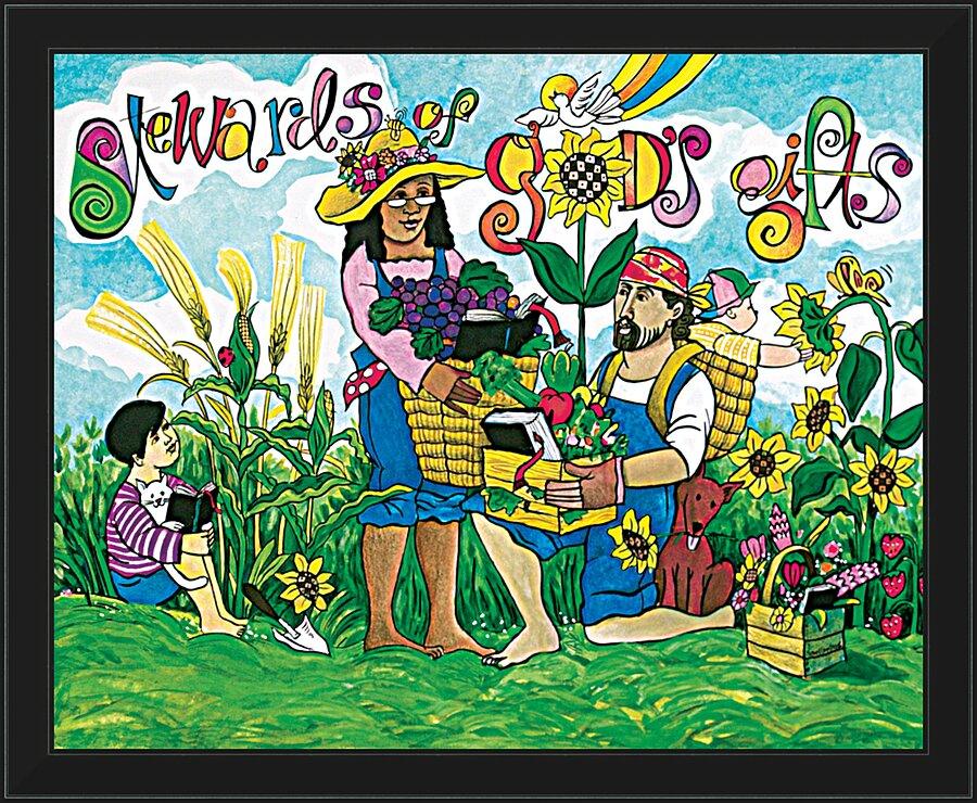 Wall Frame Black - Stewards of God's Gifts by Br. Mickey McGrath, OSFS - Trinity Stores