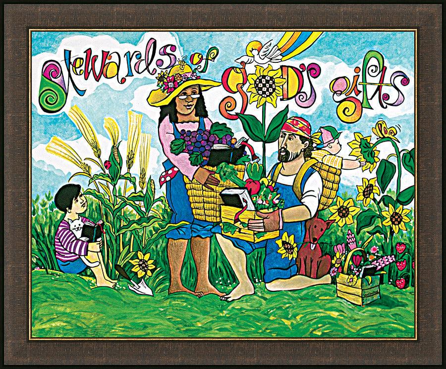 Wall Frame Espresso - Stewards of God's Gifts by Br. Mickey McGrath, OSFS - Trinity Stores