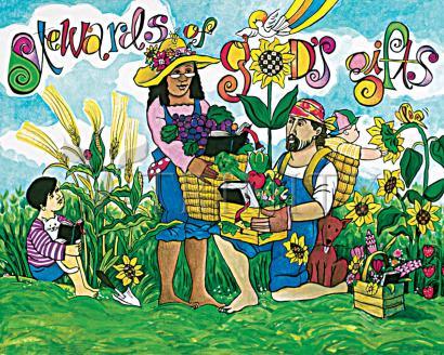 Acrylic Print - Stewards of God's Gifts by Br. Mickey McGrath, OSFS - Trinity Stores