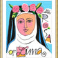 Wall Frame Gold, Matted - St. Rose of Lima by Br. Mickey McGrath, OSFS - Trinity Stores