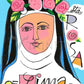 Wall Frame Espresso, Matted - St. Rose of Lima by Br. Mickey McGrath, OSFS - Trinity Stores