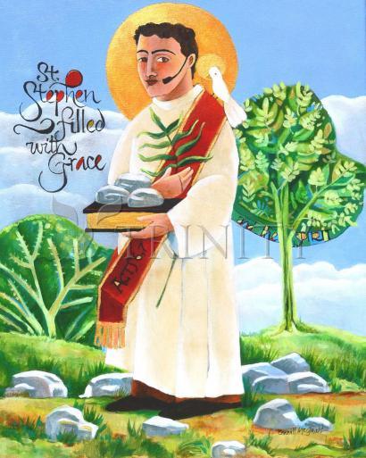 Acrylic Print - St. Stephen by Br. Mickey McGrath, OSFS - Trinity Stores