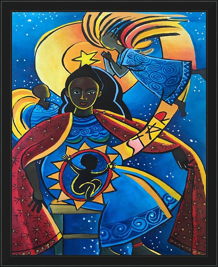 Wall Frame Black - Mary, Star Visitation by Br. Mickey McGrath, OSFS - Trinity Stores