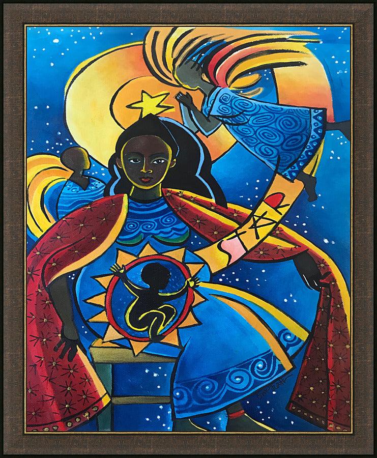 Wall Frame Espresso - Mary, Star Visitation by Br. Mickey McGrath, OSFS - Trinity Stores