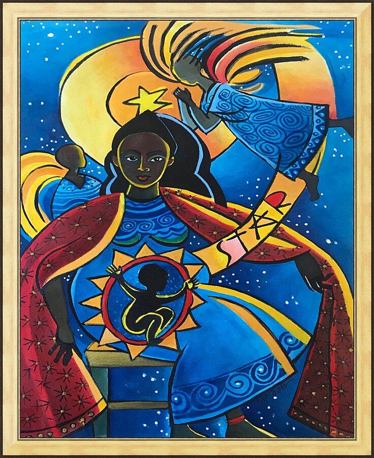 Wall Frame Gold - Mary, Star Visitation by Br. Mickey McGrath, OSFS - Trinity Stores