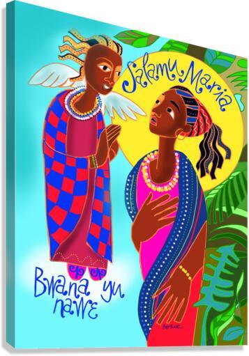 Canvas Print - Swahili Annunciation by Br. Mickey McGrath, OSFS - Trinity Stores