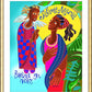 Wall Frame Gold, Matted - Swahili Annunciation by Br. Mickey McGrath, OSFS - Trinity Stores