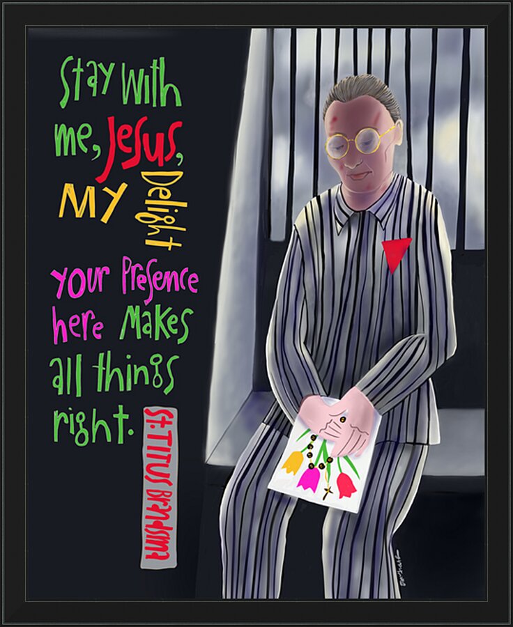 Wall Frame Black - Stay With Me Jesus by M. McGrath