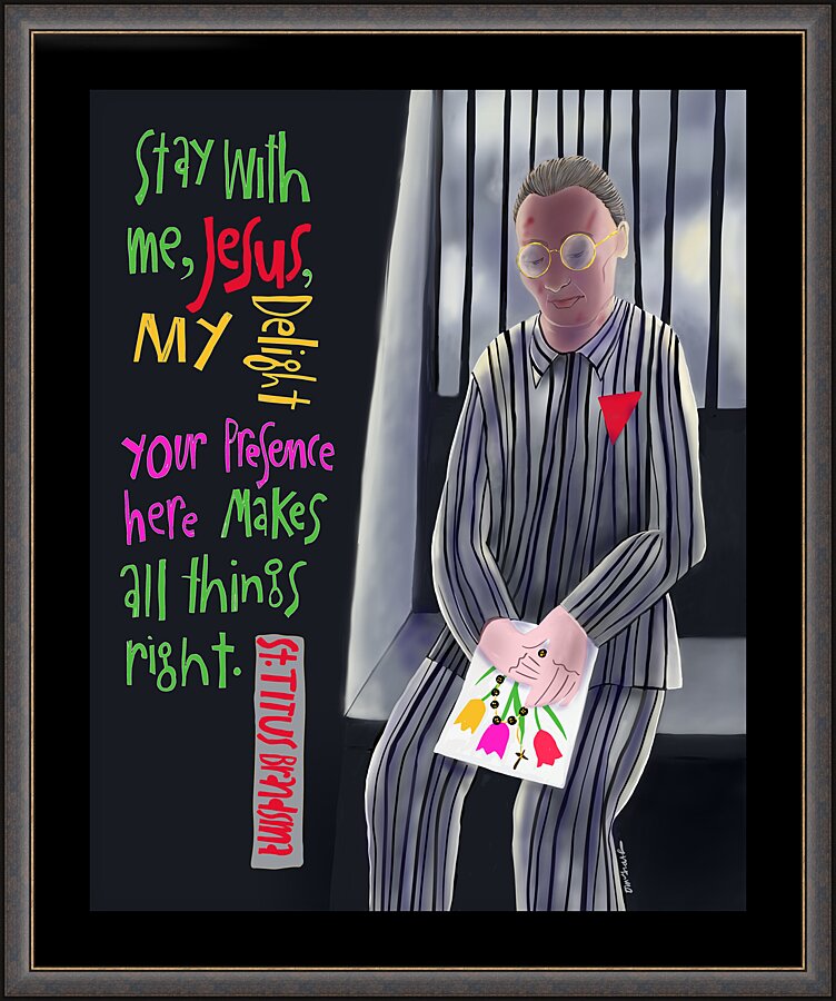 Wall Frame Espresso - Stay With Me Jesus by M. McGrath