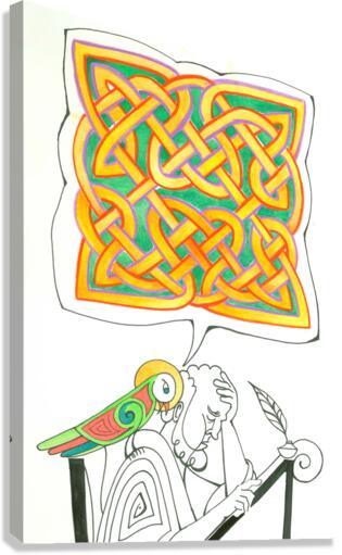 Canvas Print - Celtic Talking Bird by Br. Mickey McGrath, OSFS - Trinity Stores