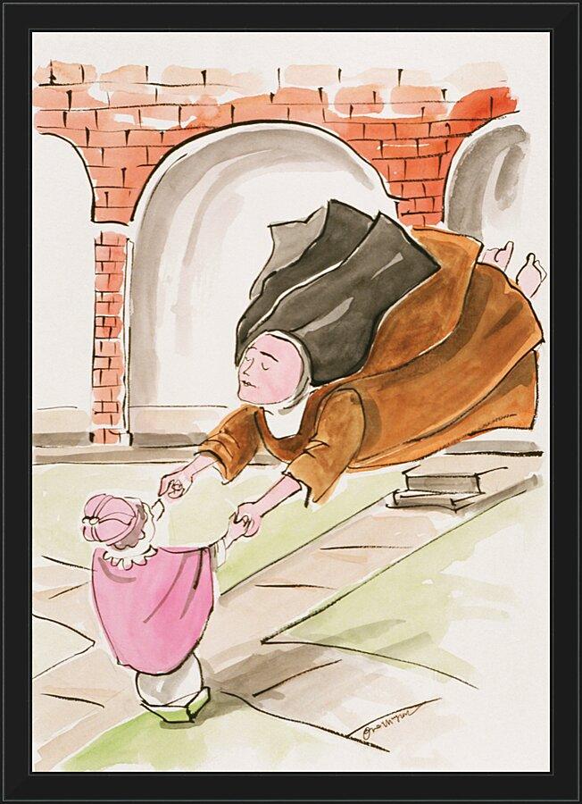 Wall Frame Black - St. Thérèse on Air by Br. Mickey McGrath, OSFS - Trinity Stores