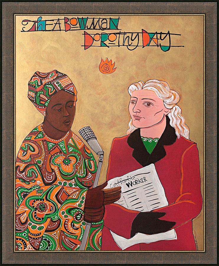 Wall Frame Espresso - Sr. Thea Bowman and Dorothy Day by Br. Mickey McGrath, OSFS - Trinity Stores
