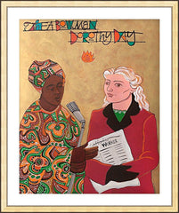 Wall Frame Gold - Sr. Thea Bowman and Dorothy Day by M. McGrath