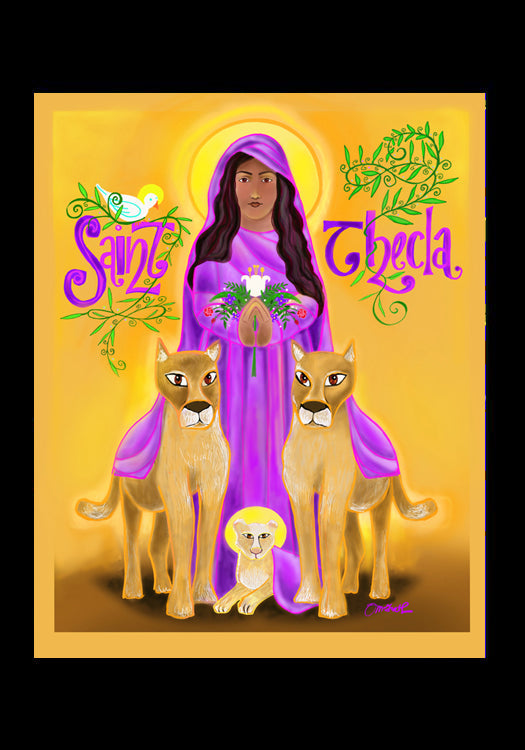 St. Thecla - Holy Card