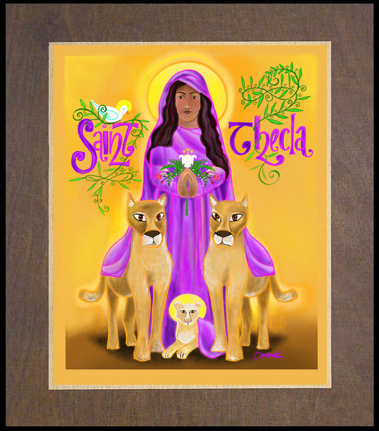 St. Thecla - Wood Plaque Premium