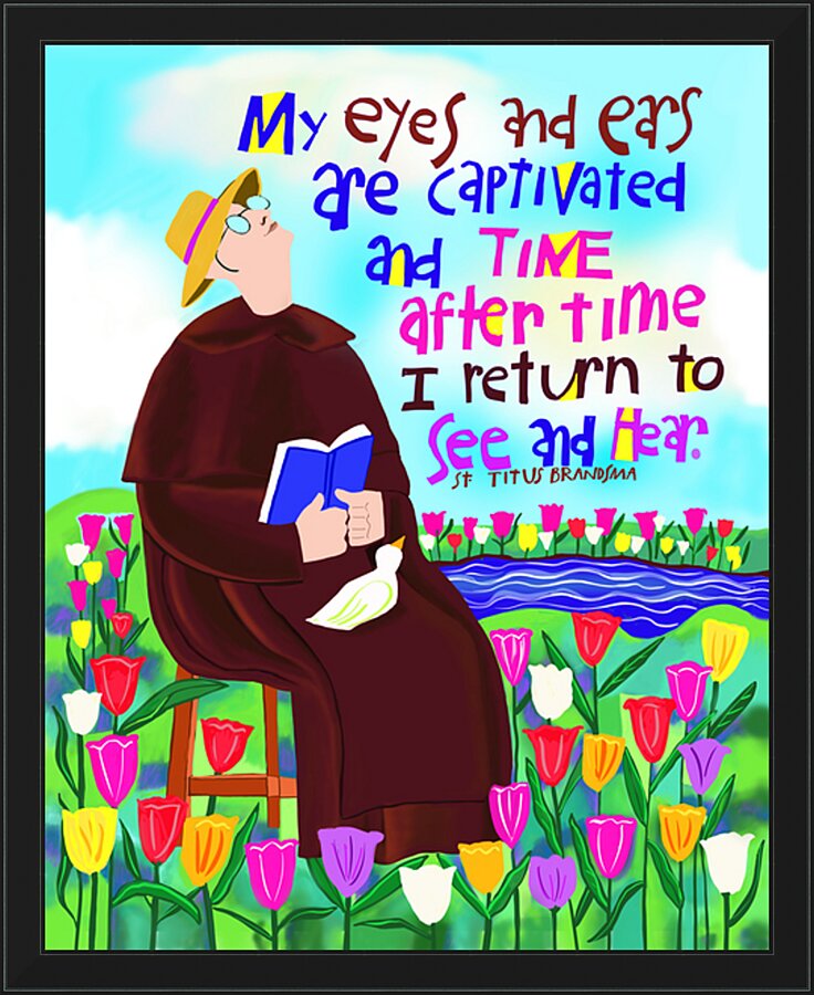 Wall Frame Black - St. Titus in the Tulips by M. McGrath