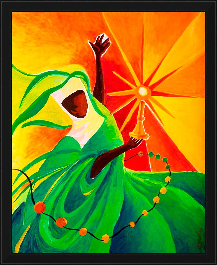 Wall Frame Black - Sr. Thea Bowman: This Little Light Of Mine by Br. Mickey McGrath, OSFS - Trinity Stores