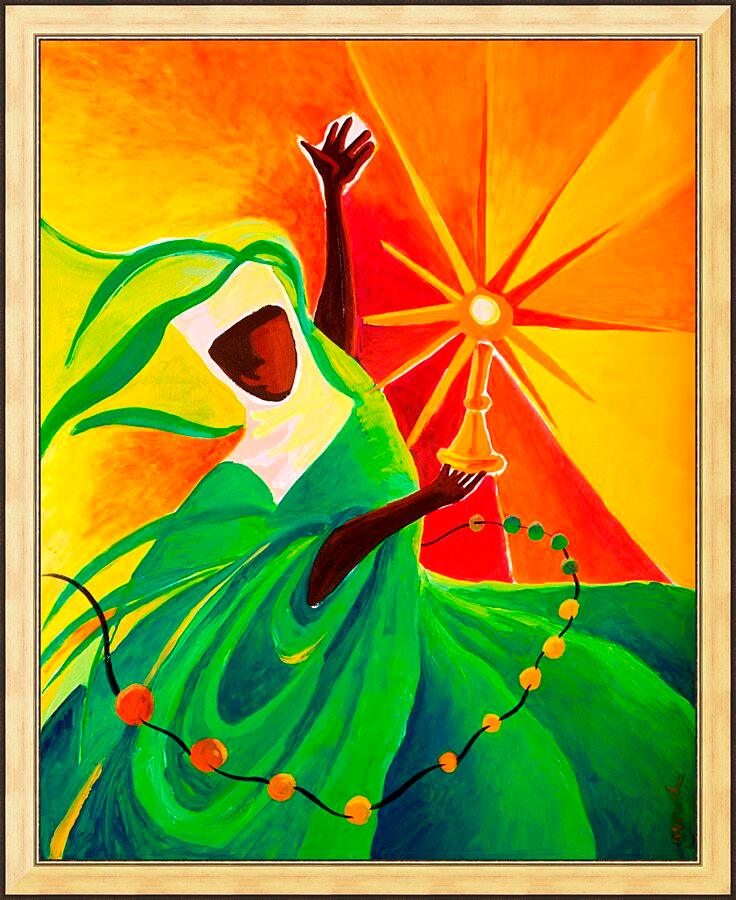 Wall Frame Gold - Sr. Thea Bowman: This Little Light Of Mine by Br. Mickey McGrath, OSFS - Trinity Stores