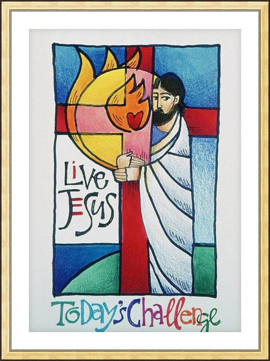 Wall Frame Gold, Matted - Today's Challenge by Br. Mickey McGrath, OSFS - Trinity Stores