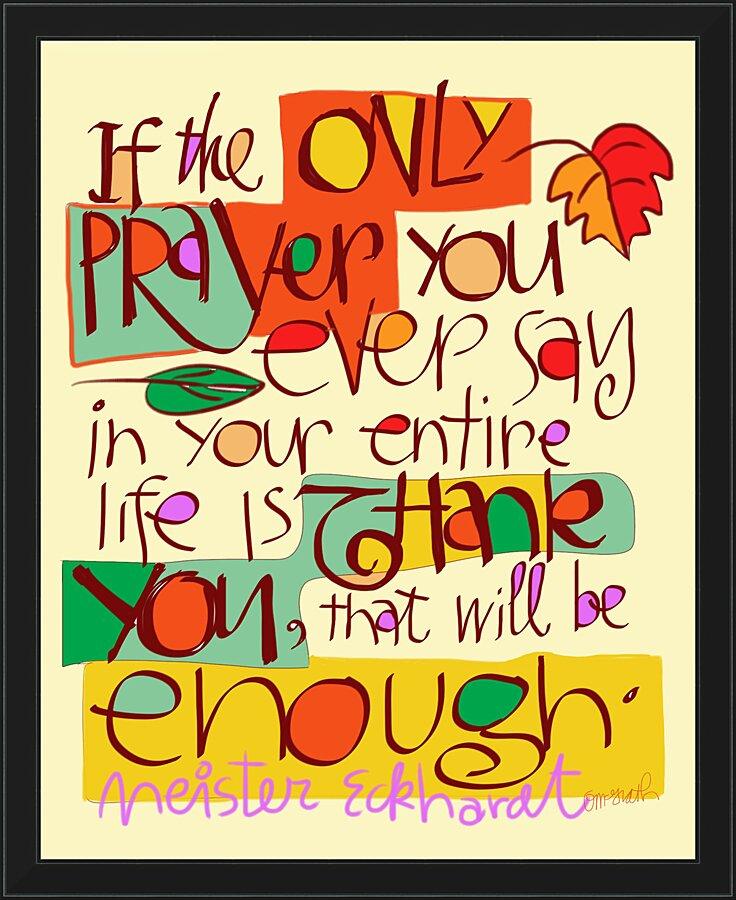 Wall Frame Black - Thank You Prayer by Br. Mickey McGrath, OSFS - Trinity Stores