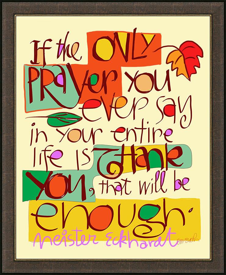 Wall Frame Espresso - Thank You Prayer by Br. Mickey McGrath, OSFS - Trinity Stores