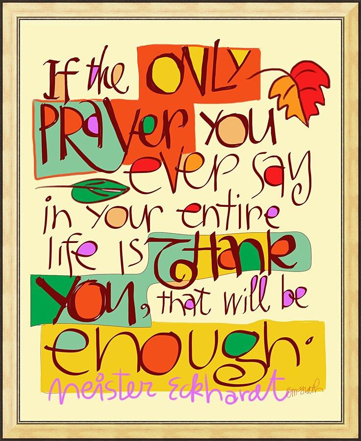 Wall Frame Gold - Thank You Prayer by Br. Mickey McGrath, OSFS - Trinity Stores