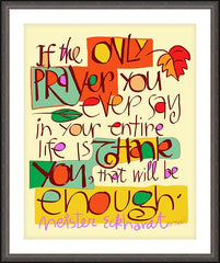 Wall Frame Espresso - Thank You Prayer by M. McGrath